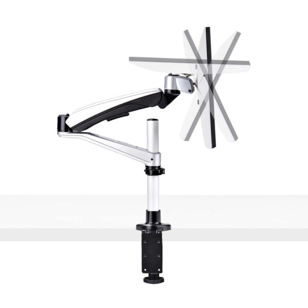 StarTech.com Single Monitor Arm voor Bureau, 27in 16:9 of 30in 21:9 Ultrawide Schermen, VESA 75x75/100x100, Instelling zonder Ge - Afbeelding 9