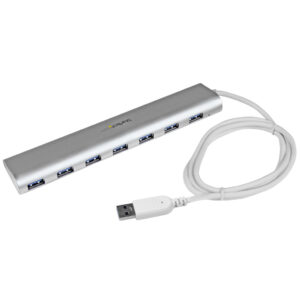 StarTech.com 7-Port USB Hub, USB A naar 7x USB-A Poorten, USB 5Gbps, Bus of Self-Powered, Compacte USB 3.0 Laptop Hub met Voedi