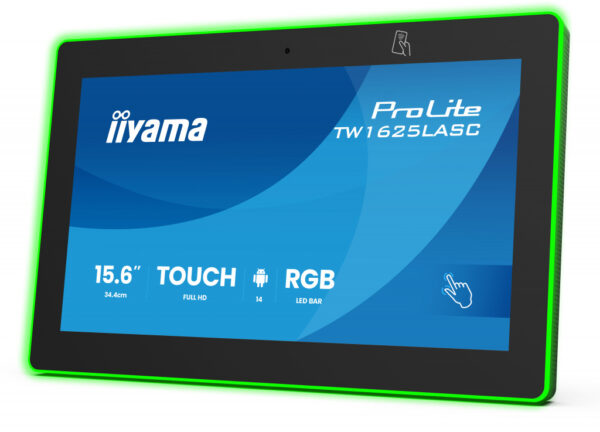 iiyama TW1625LASC-B3PNR beeldkrant Interactief flatscreen 39,6 cm (15.6") LED Wifi 450 cd/m² Full HD Zwart Touchscreen Type proc - Afbeelding 3