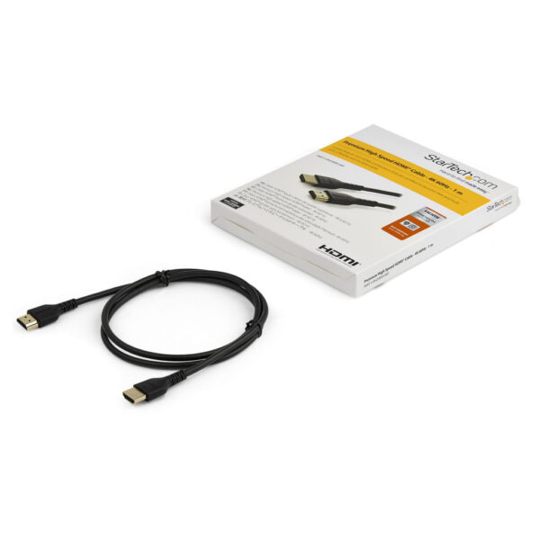 StarTech.com 1 m Premium Gecertificeerde HDMI 2.0 Kabel met Ethernet, Duurzame High Speed UHD 4K 60Hz HDR, Robuuste M/M Kabel me - Afbeelding 6