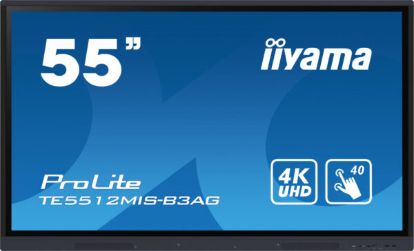 iiyama TE5512MIS-B3AG beeldkrant Kiosk-ontwerp 139,7 cm (55") LCD Wifi 400 cd/m² 4K Ultra HD Zwart Touchscreen Type processor An - Afbeelding 2