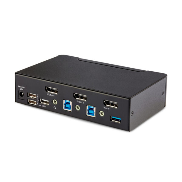 StarTech.com 2-Port DisplayPort KVM Switch, 8K 60Hz / 4K 144Hz, Single Display, DP 1.4, 2x USB 3.0 Ports, 4x USB 2.0 HID Ports, - Afbeelding 2