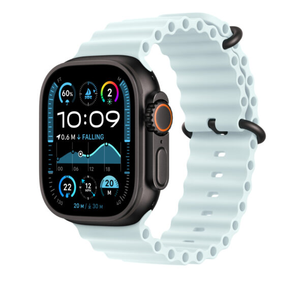 Apple MYP83ZM/A slimme draagbare accessoire Band Blauw Fluorelastomeer, Titanium - Afbeelding 2