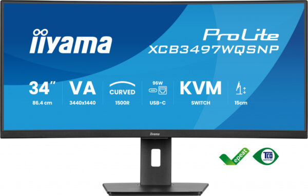 iiyama ProLite XCB3497WQSNP-B1 computer monitor 86,4 cm (34") 3440 x 1440 Pixels UltraWide Quad HD LED Zwart - Afbeelding 11