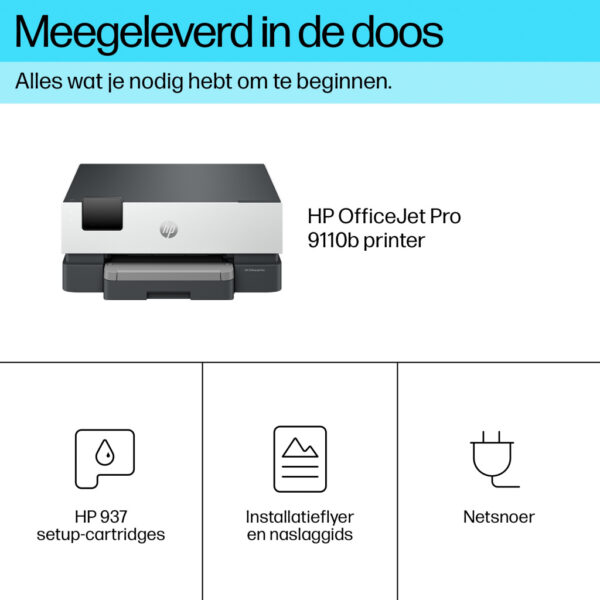 HP OfficeJet Pro 9110b Draadloos Kleur Printer, Dubbelzijdig printen - Afbeelding 3