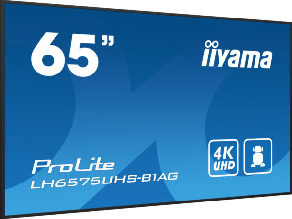 iiyama ProLite Digitale signage flatscreen 163,8 cm (64.5") LCD Wifi 500 cd/m² 4K Ultra HD Zwart Type processor Android 11 24/7 - Afbeelding 12