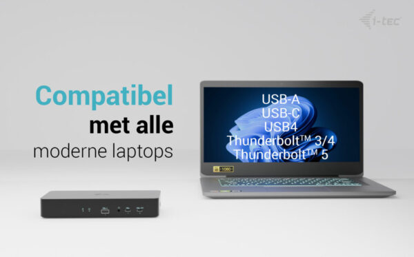 i-tec Universal Intelligent Dual Display Docking Station + Power Delivery 100W - Afbeelding 3
