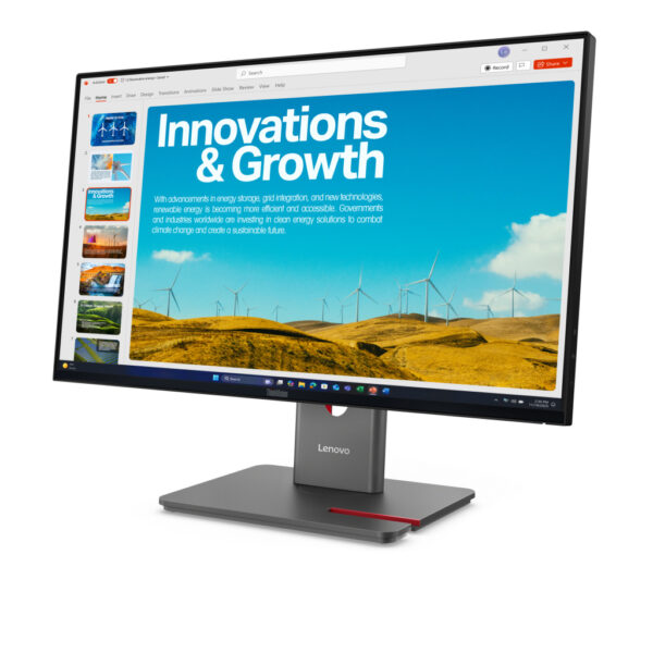 Lenovo ThinkVision P24QD-40 LED display 60,5 cm (23.8") 2560 x 1440 Pixels Quad HD LCD Zwart - Afbeelding 2