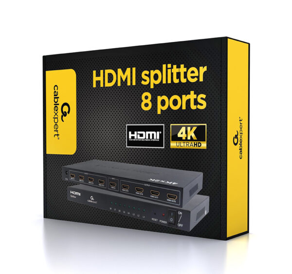 Gembird DSP-8PH4-03 video splitter HDMI 8x HDMI - Afbeelding 3