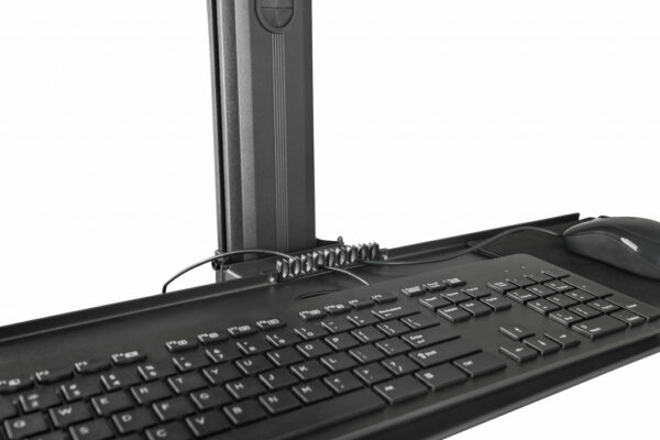 StarTech.com Mobiele Werkplek met Monitorsteun, CPU/PC Houder, Toetsenbord Lade - Ergonomisch Sta Bureau op Wielen - Mobiel Werk - Afbeelding 13