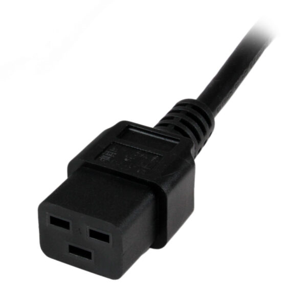 StarTech.com 2m Computer Stroomkabel, 16AWG, EU Schuko naar C19, 16A 250V, Zwart, AC Vervangkabel, Printer Voedingskabel, PC Pow - Afbeelding 4