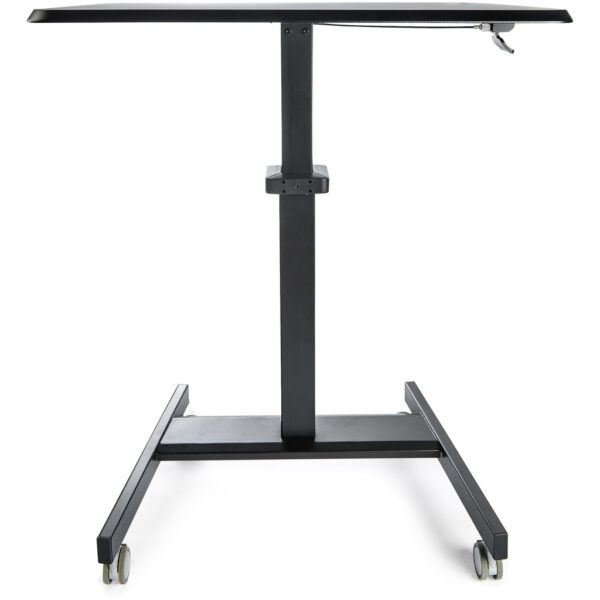 StarTech.com Mobiel Bureau Ergonomisch Zit-Sta Computermeubel op Wielen One Touch verstelbare Mobiele Werkplek Bureautafel op Wi - Afbeelding 3