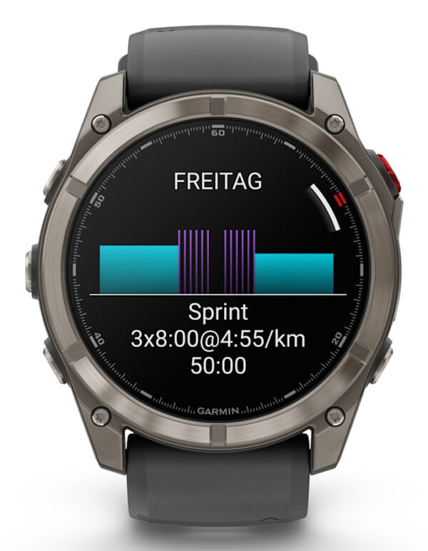 Garmin fēnix 8 Pro 3,56 cm (1.4") AMOLED 51 mm Digitaal 454 x 454 Pixels Touchscreen Grafiet, Titanium Wifi GPS - Afbeelding 8