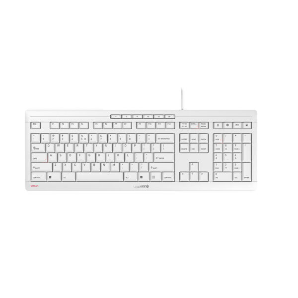 CHERRY STREAM toetsenbord Kantoor USB QWERTY Amerikaans Engels Wit