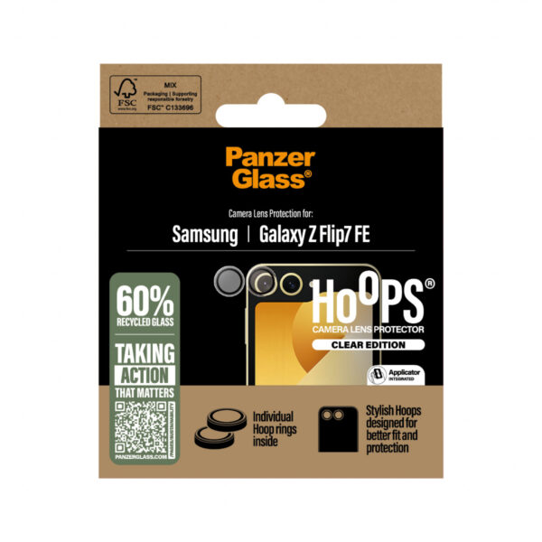 PanzerGlass ® Hoops® Transparent Camera Lens Protector Samsung Galaxy Z Flip7 FE Doorzichtige schermbeschermer 1 stuk(s) - Afbeelding 3