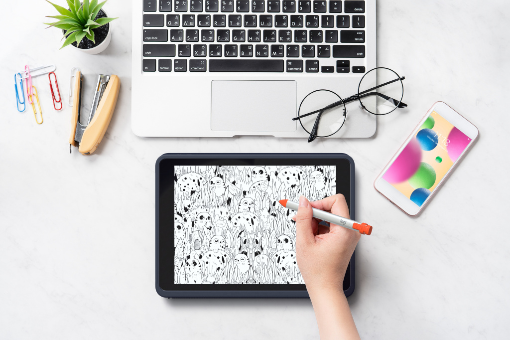 Logitech 920-009658 toetsenbord voor mobiel apparaat QWERTY Brits Engels Smart Connector Blauw - Afbeelding 11