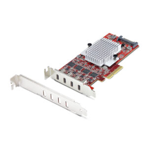 StarTech.com 4-Port USB-C PCIe Kaart, USB 3.2 10Gbps, USB Type-C PCI Express Uitbreidingskaart, 4x Onafhankelijke USB Controller