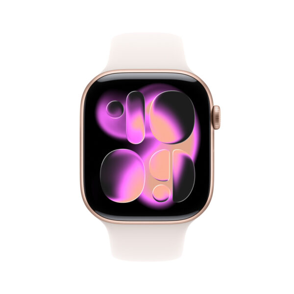 Apple Watch Series 11 OLED 46 mm Digitaal 416 x 496 Pixels Touchscreen Roségoud Wifi GPS - Afbeelding 2