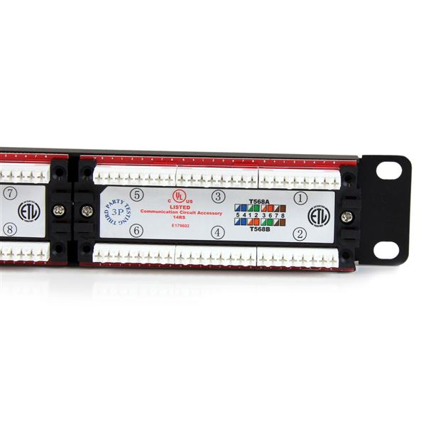 StarTech.com 24-poorts 1U in een rek te monteren Cat 6 110 patchpaneel - Afbeelding 4