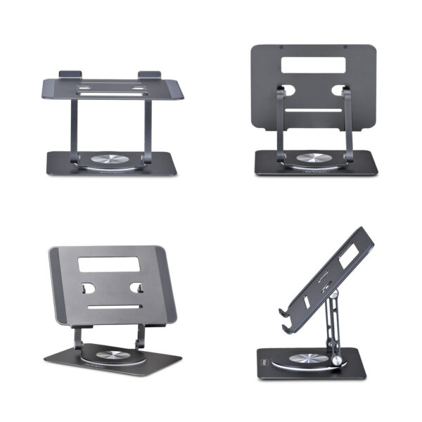 StarTech.com Draaibare Laptopstandaard, 360 Roterende Laptophouder voor Computer, Verhoogd plateau met Verstelbare Kanteling, Ma - Afbeelding 3