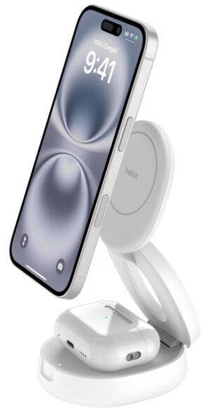 Belkin WIZ035kqWH Hoofdtelefoons, Smartphone Wit USB Draadloos opladen Snel opladen Binnen