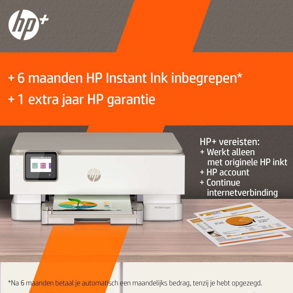 HP ENVY Inspire 7224e Draadloos All-in-One Kleur Printer, Instant Ink; Kopieerapparaat, scanner - Afbeelding 16