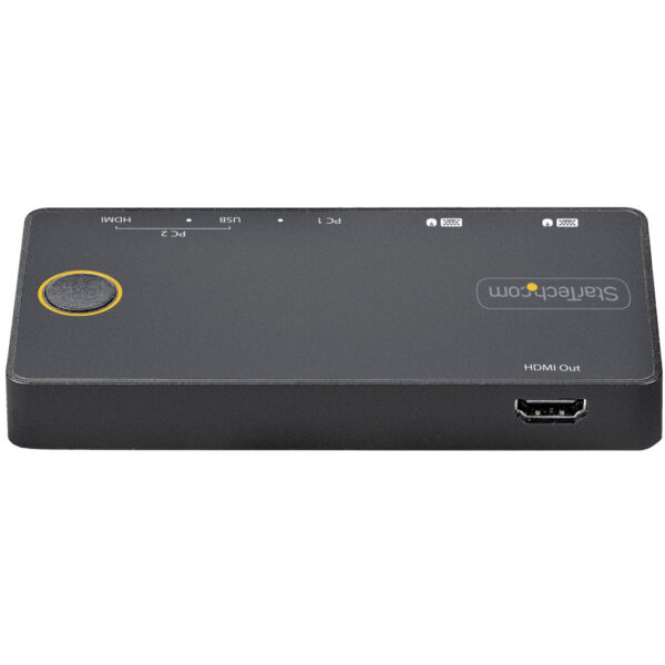 StarTech.com 2 Port Hybride USB-A + HDMI & USB-C KVM Switch - Enkele 4K 60Hz HDMI 2.0 Monitor - Compacte Desktop en/of Laptop HD - Afbeelding 3