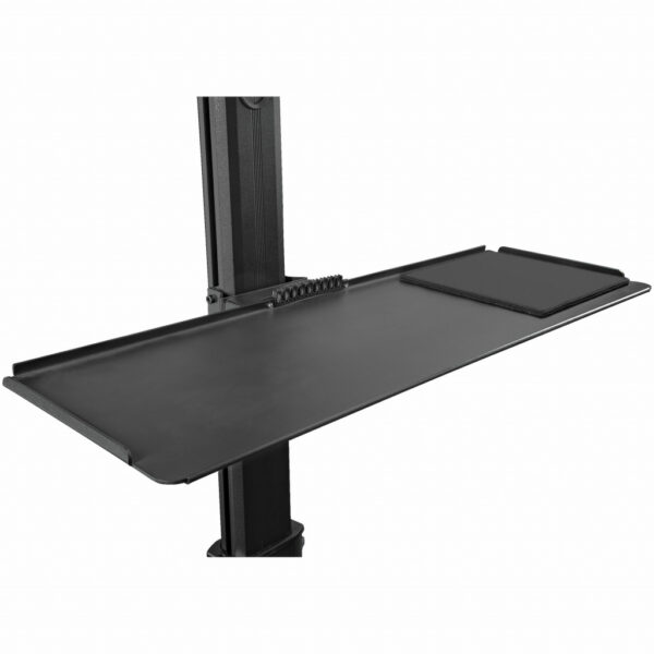 StarTech.com Mobiele Werkplek met Monitorsteun, CPU/PC Houder, Toetsenbord Lade - Ergonomisch Sta Bureau op Wielen - Mobiel Werk - Afbeelding 4