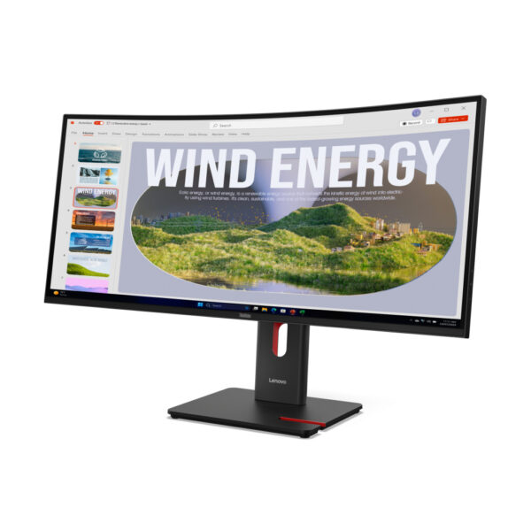 Lenovo ThinkVision T34WD-40 LED display 86,4 cm (34") 3440 x 1440 Pixels Wide Quad HD Zwart - Afbeelding 3