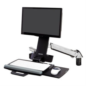 Ergotron Styleview Sit-Stand Combo Arm 61 cm (24") Muur Aluminium