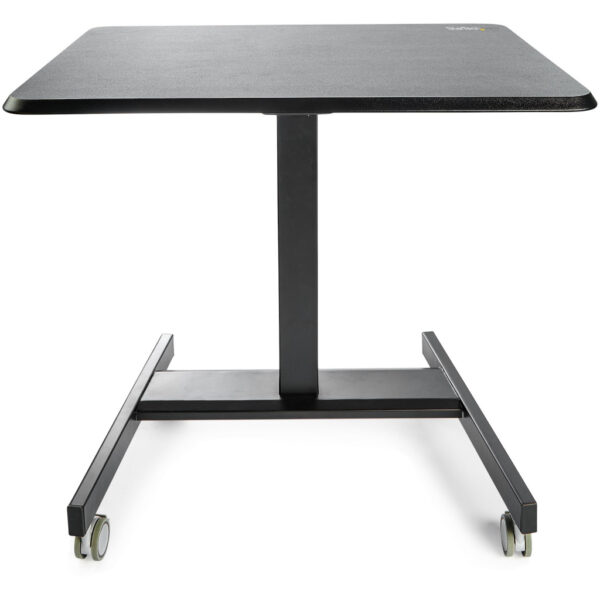 StarTech.com Mobiel Bureau Ergonomisch Zit-Sta Computermeubel op Wielen One Touch verstelbare Mobiele Werkplek Bureautafel op Wi - Afbeelding 5