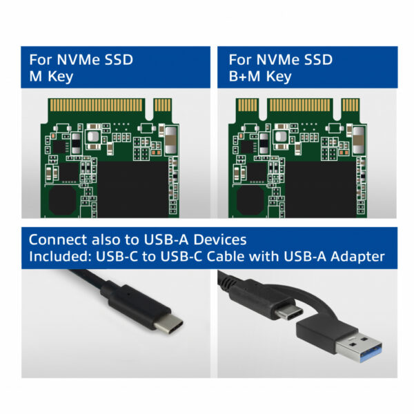 ACT USB-C M.2 NVMe / PCIe SSD Behuizing, tool-free - Afbeelding 6
