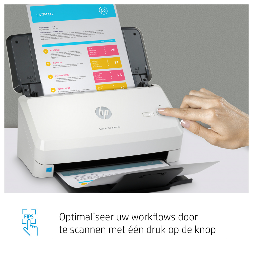 HP ScanJet Pro 2000 s2 Paginascanner 600 x 600 DPI A4 Zwart, Wit - Afbeelding 10