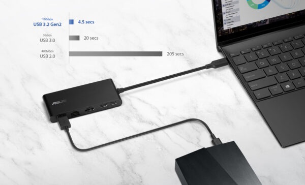 ASUS Dual 4K USB-C Dock DC201 Bedraad USB 3.2 Gen 2 (3.1 Gen 2) Type-C Zwart - Afbeelding 9