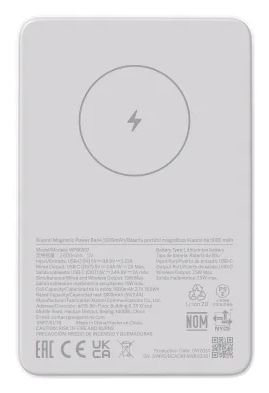 Xiaomi WPB0507 powerbank Lithium-Ion (Li-Ion) 5000 mAh Draadloos opladen Wit