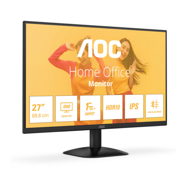 AOC B3 Q27B35E computer monitor 68,6 cm (27") 2560 x 1440 Pixels Quad HD LED Zwart - Afbeelding 2