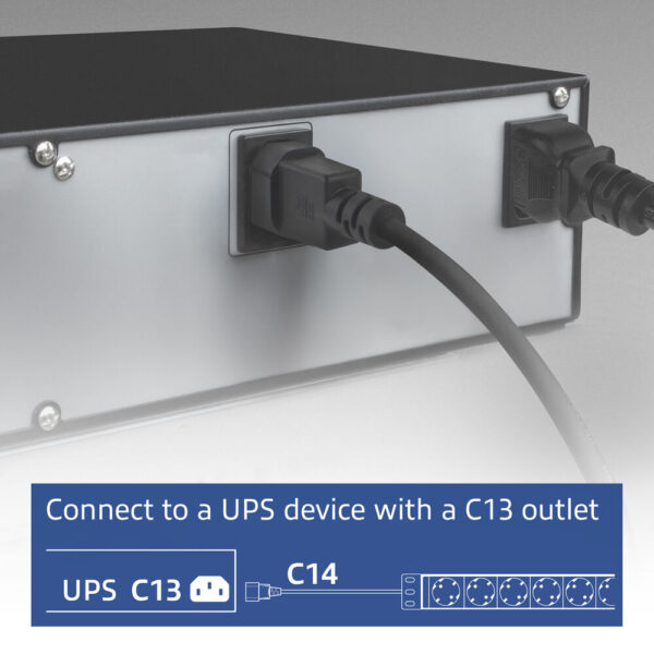 ACT Stekkerdoos PDU 19" C14 IEC60320 8-voudig type F, 3m H05VV-F 3G1.0 - Afbeelding 6