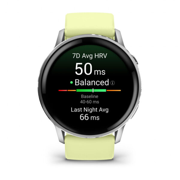 Garmin Venu 010-03014-02 smartwatch / sport watch 3,56 cm (1.4") AMOLED 45 mm Digitaal 454 x 454 Pixels Touchscreen Zilver Wifi - Afbeelding 2