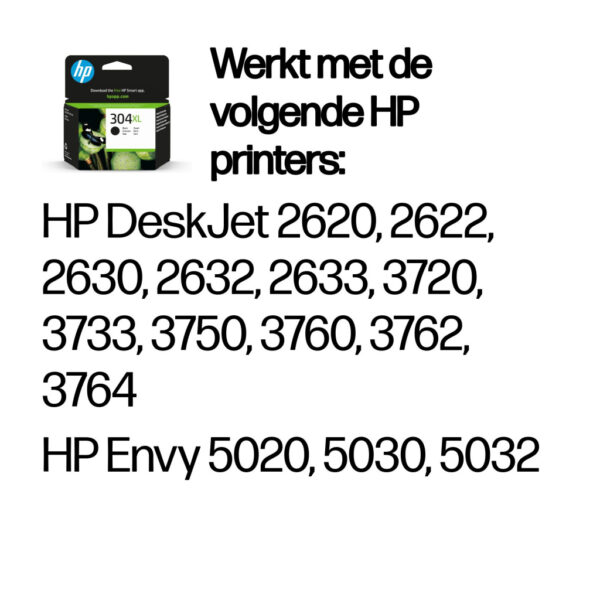 HP 304XL originele zwarte inktcartridge - Afbeelding 2