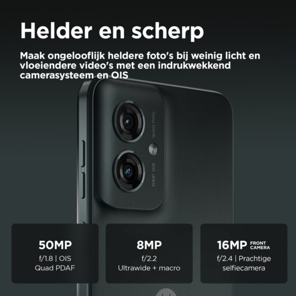 Motorola moto g55 5G 16,5 cm (6.49") Dual SIM Android 14 USB Type-C 8 GB 256 GB 5000 mAh Grijs - Afbeelding 6