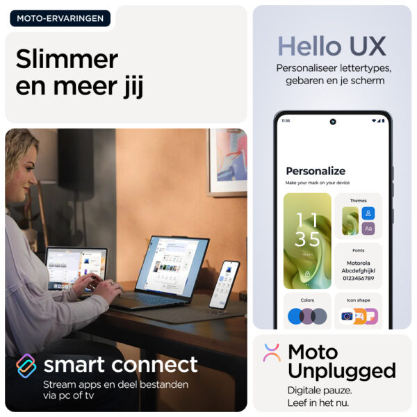 Motorola moto g86 5G 16,9 cm (6.67") Dual SIM Android 15 USB Type-C 8 GB 256 GB 5200 mAh Donkerblauw - Afbeelding 11