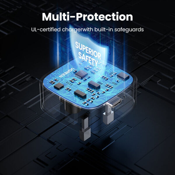 Ugreen USB-C 20W PD Snel Oplader UK plug Mobiele telefoon AC Binnen - Afbeelding 8