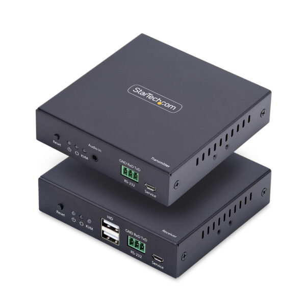 StarTech.com HDMI KVM Extender Over IP Netwerk, 4K 60Hz, Zonder Drivers, HDMI en USB Over Ethernet/CAT6, AVoIP, Zender en Ontvan