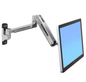 Ergotron LX HD Sit-Stand flat panel bureau steun 116,8 cm (46") Muur Zilver