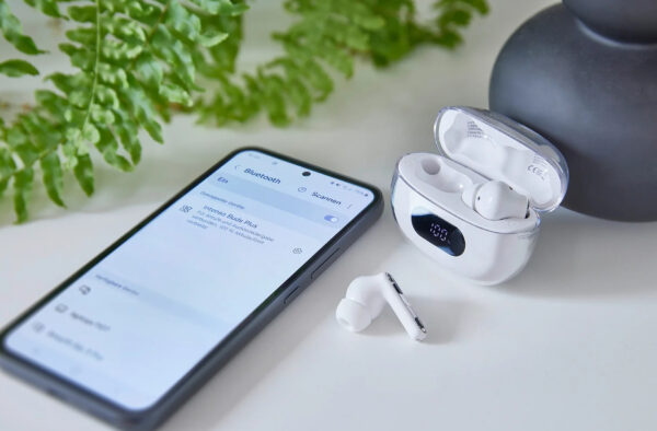Intenso T312AE Hoofdtelefoons True Wireless Stereo (TWS) In-ear Gesprekken/Muziek/Sport/Elke dag USB Type-C Bluetooth Wit - Afbeelding 2