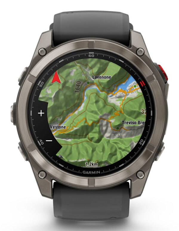 Garmin fēnix 8 Pro 3,56 cm (1.4") AMOLED 51 mm Digitaal 454 x 454 Pixels Touchscreen Grafiet, Titanium Wifi GPS - Afbeelding 6