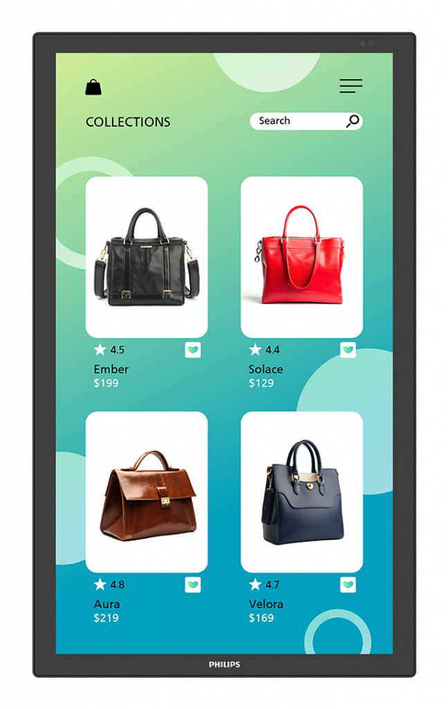 Philips 3000 series 32BDL3751T/00 beeldkrant Interactief flatscreen 80 cm (31.5") LCD Wifi 350 cd/m² Full HD Zwart Touchscreen T
