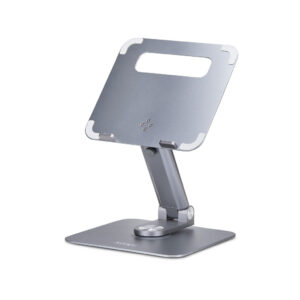 StarTech.com Telescopische Laptopstandaard, 360 Roterende Voet, Draaibare Laptophouder voor Bureau, In Hoogte Verstelbaar & Kant