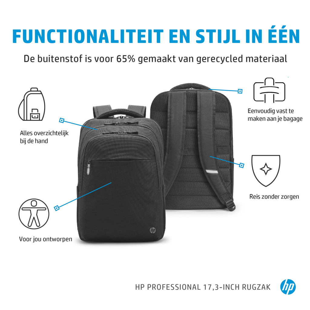 HP Professional 17,3-inch rugzak - Afbeelding 13