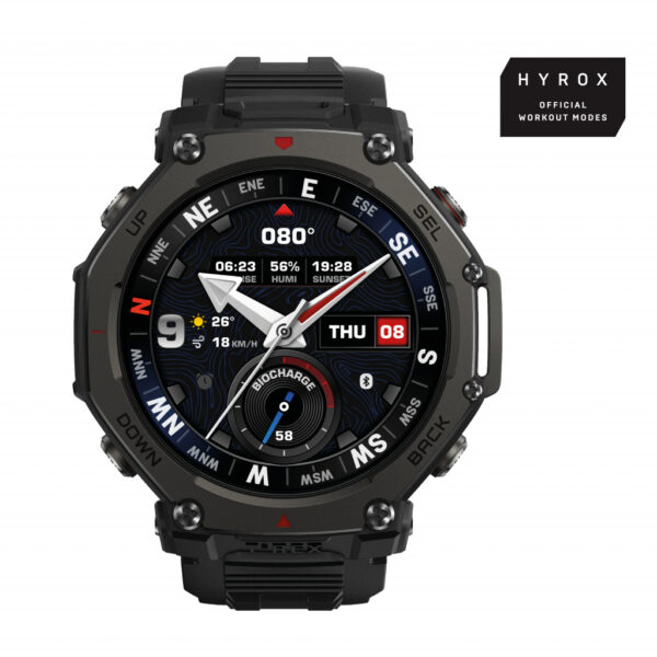 Amazfit T-Rex 3 Pro 3,81 cm (1.5") AMOLED 48 mm Digitaal Touchscreen Zwart GPS - Afbeelding 7